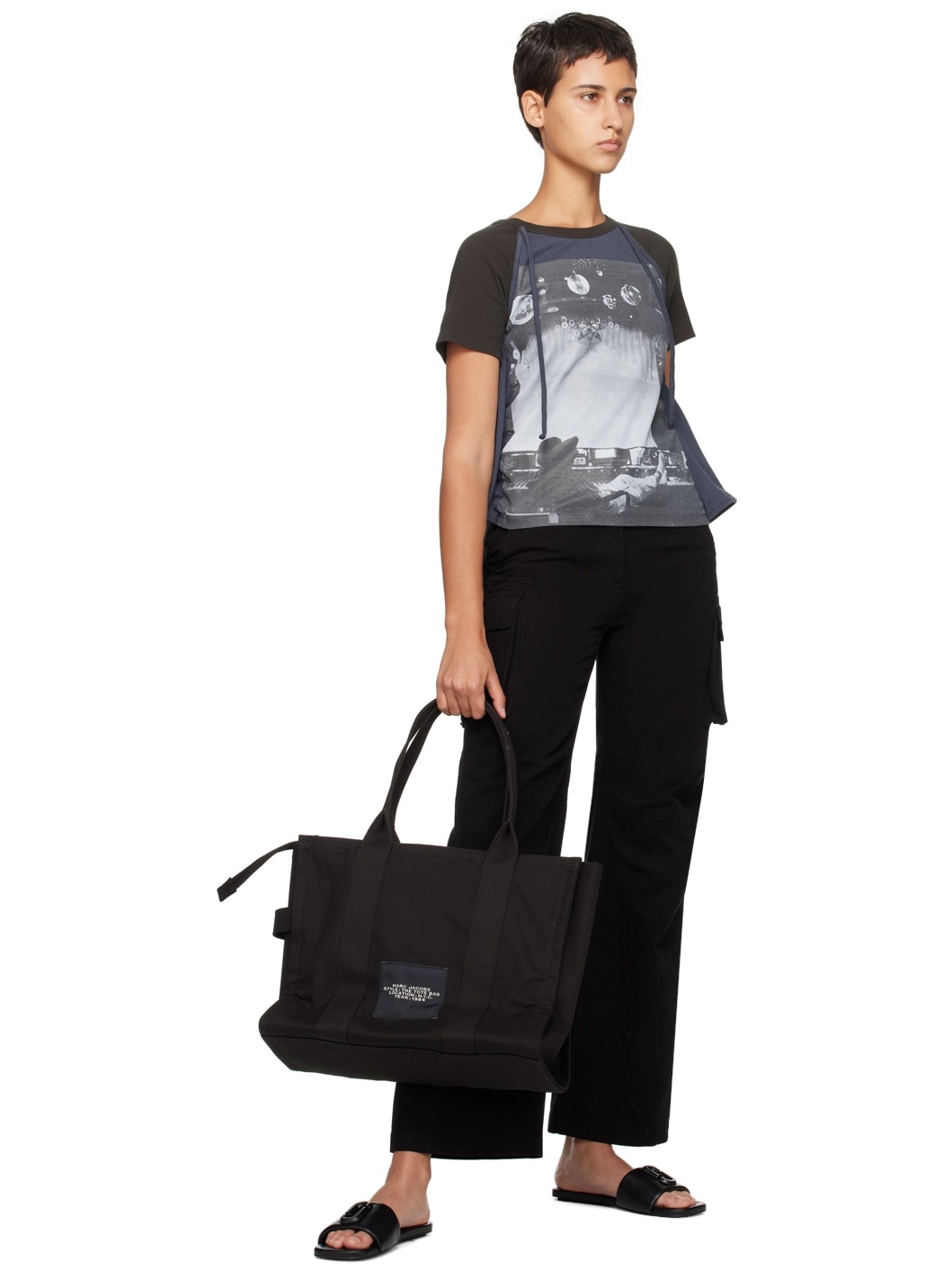 Black 'The Large Tote Bag' Tote - 4