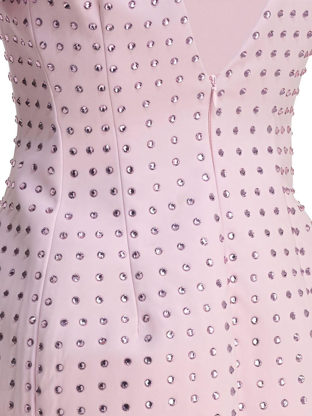 crystal-embellished short-sleeved mini dress - 4