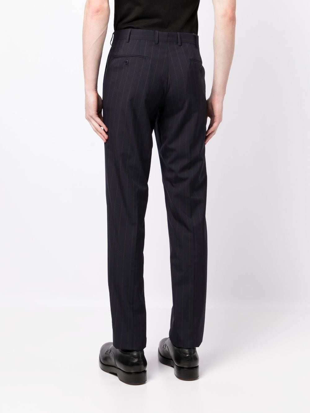 striped straight-leg trousers - 4