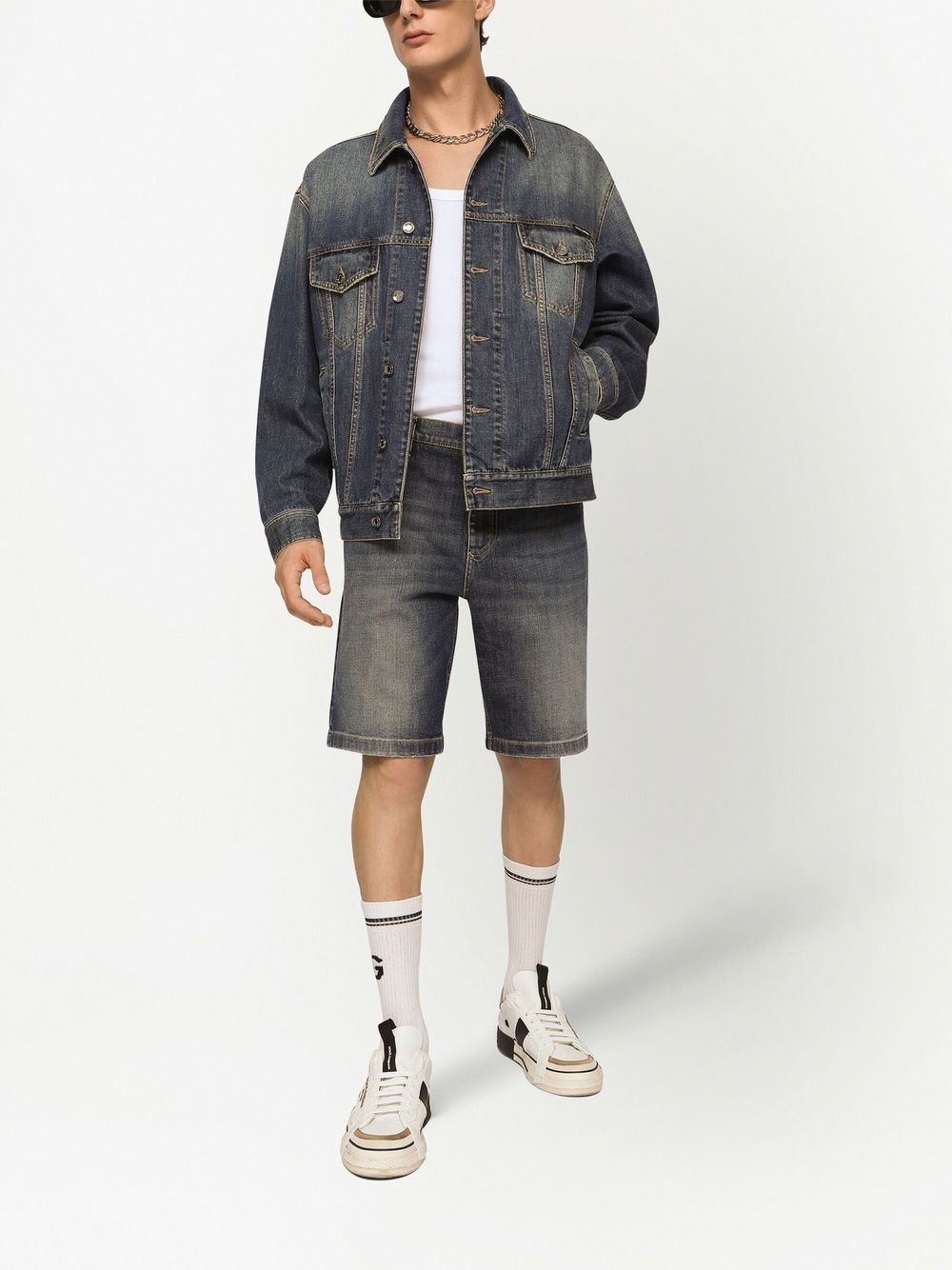 stonewashed four-pocket denim jacket - 2