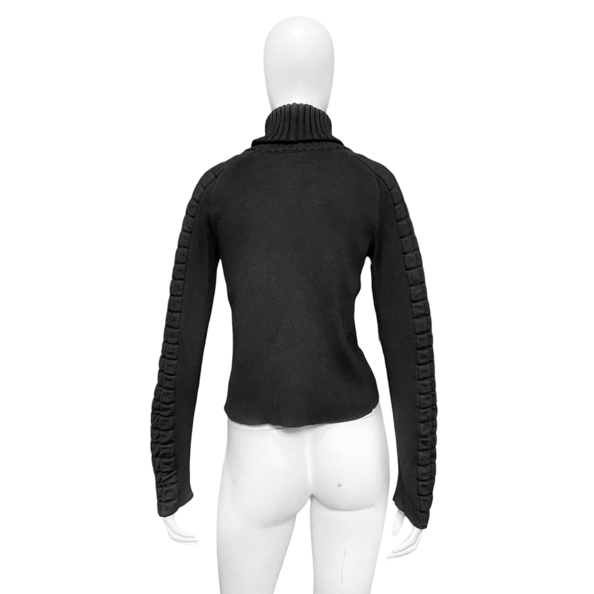 Chanel fall 2000 karl padded knit cropped sweater 38 - 5