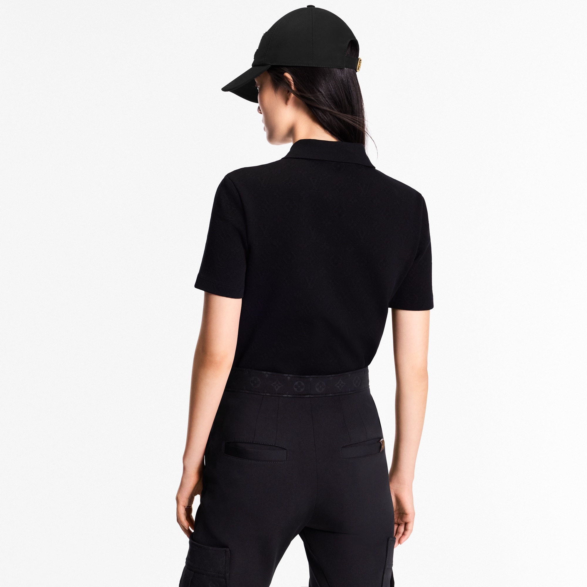Monogram Piqué Polo Top - 5