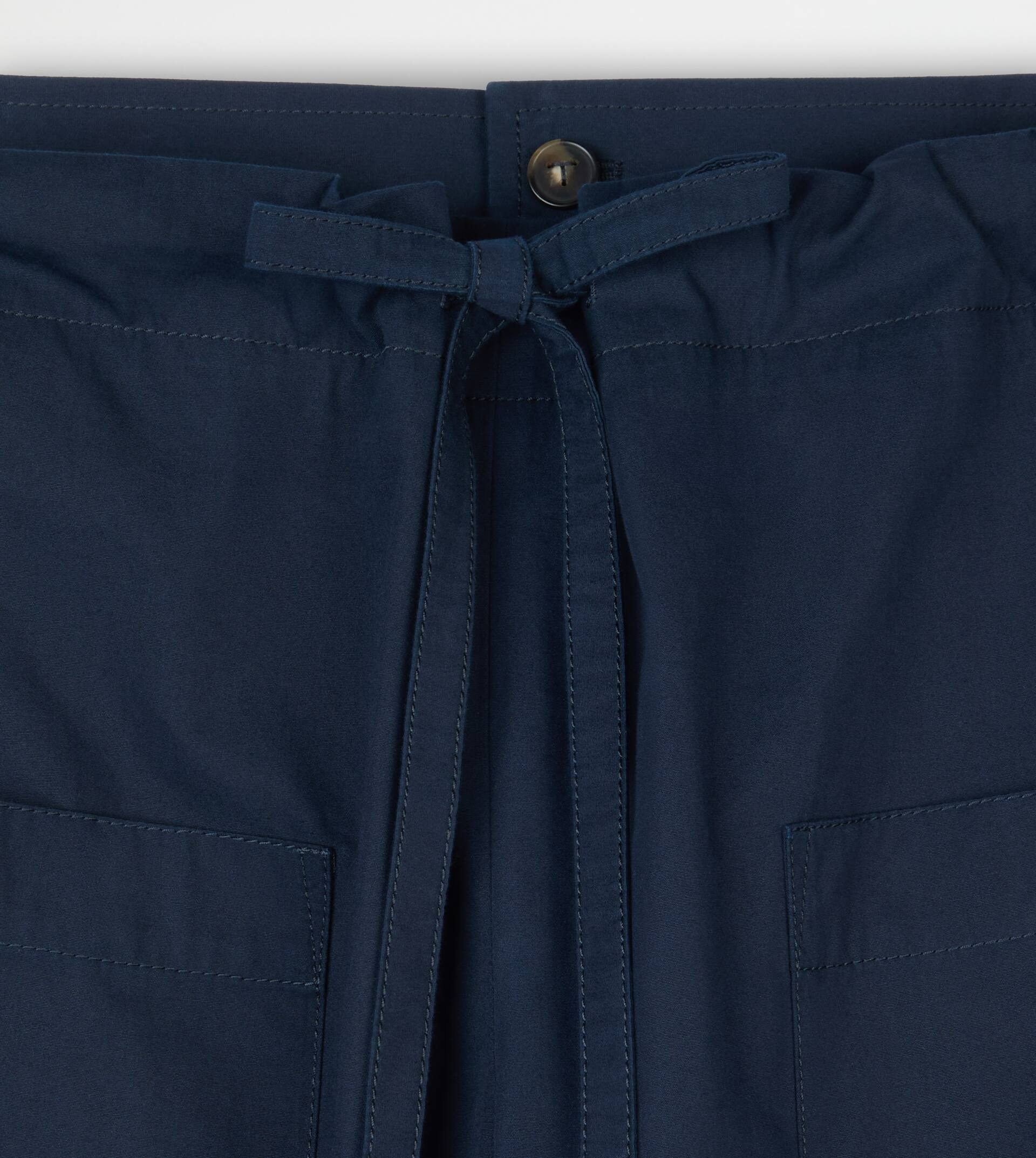 PANTS IN POPLIN WITH DRAWSTRING - BLUE - 7