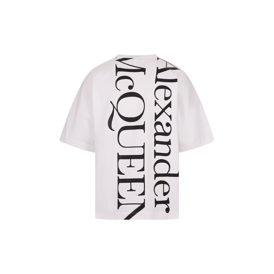 Alexander McQueen Men's White/Black Exploded Logo T-shirt - 6