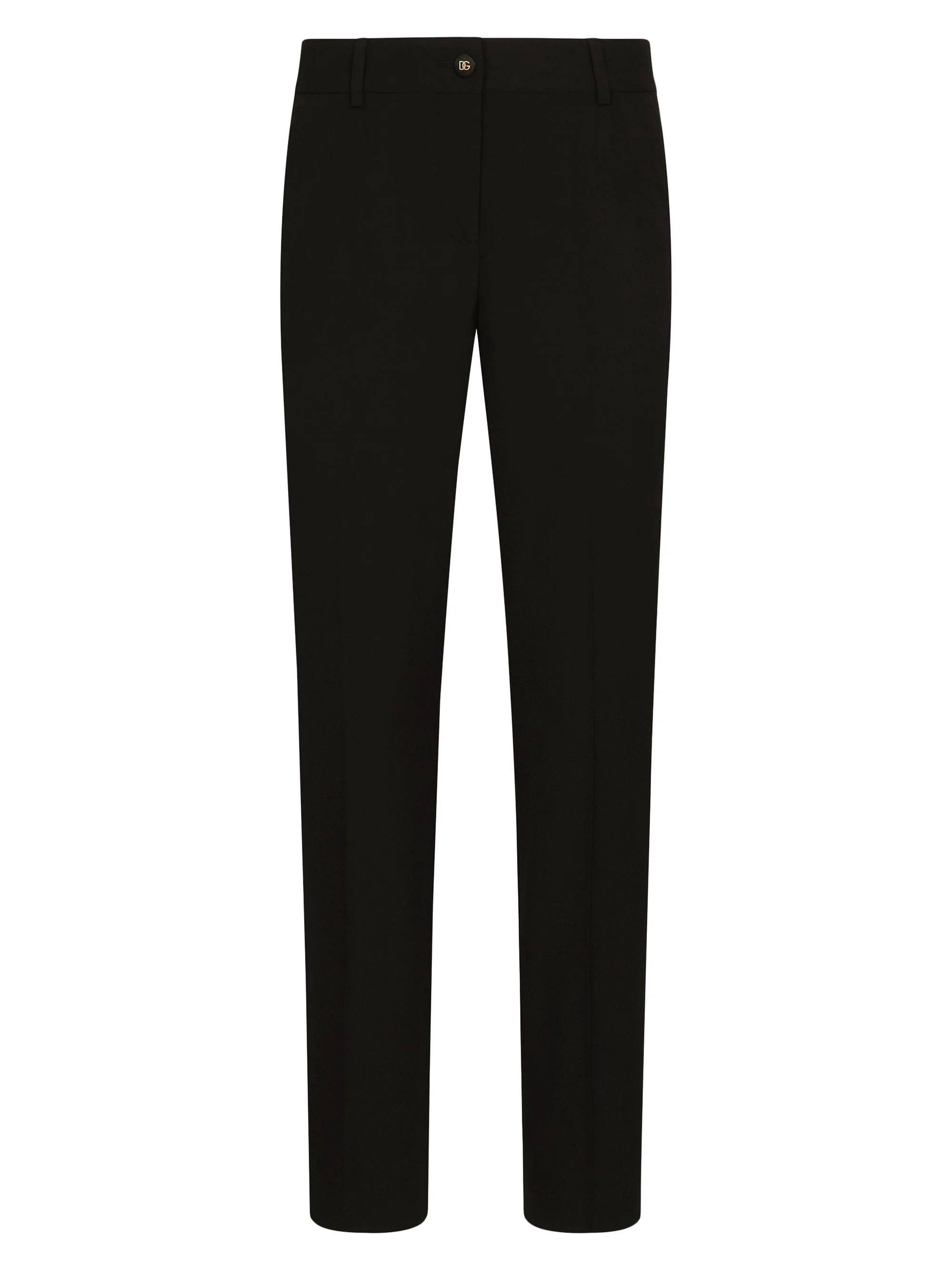 Women's Wool Tailored Pants - Black - 1
