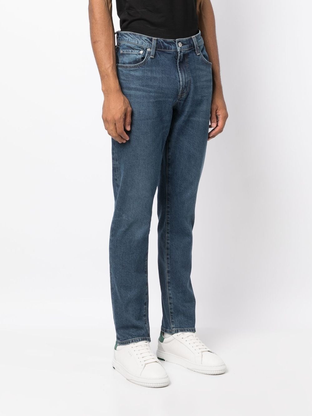 denim straight-leg trousers - 3