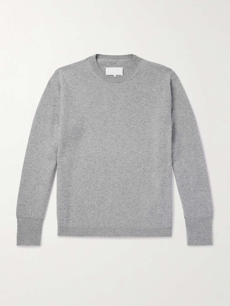 Brushed Cashmere and Cotton-Blend Sweater 1