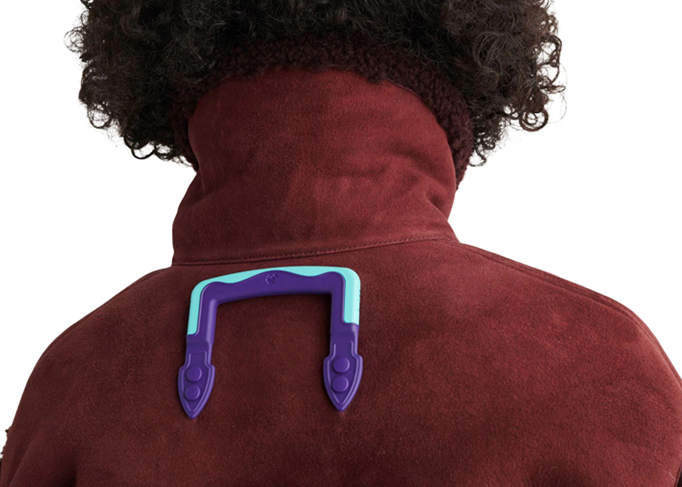 OFF-WHITE Shearling Crop Jacket Bordeaux/Brown - 2