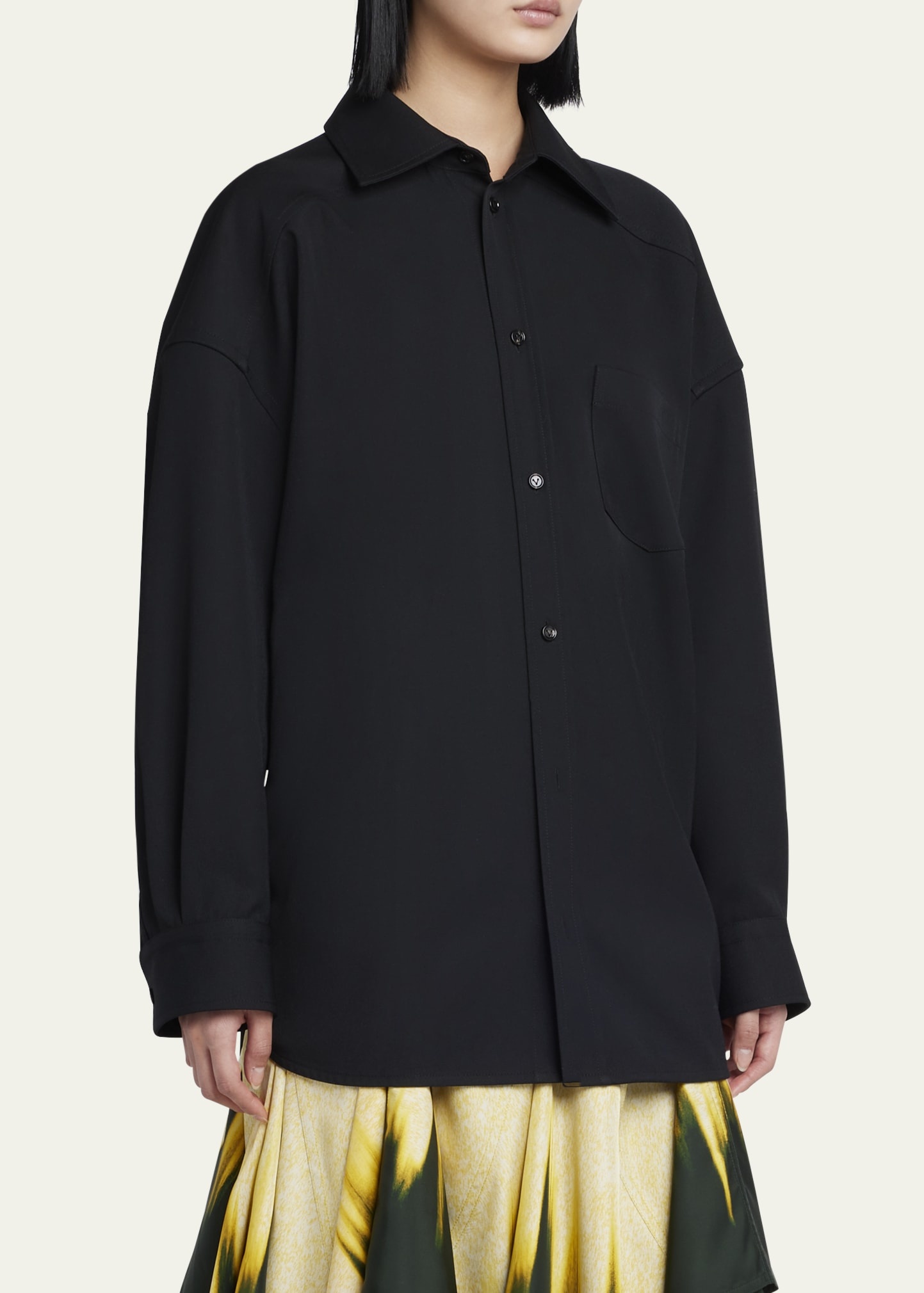 Button Down Sartorial Wool Twill Shirt - 4
