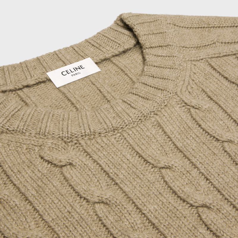 Triomphe cable-knit sweater in cashmere 3