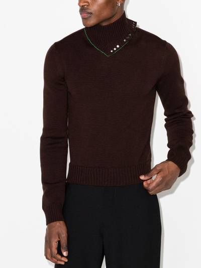 Bottega Veneta buttoned roll neck jumper outlook