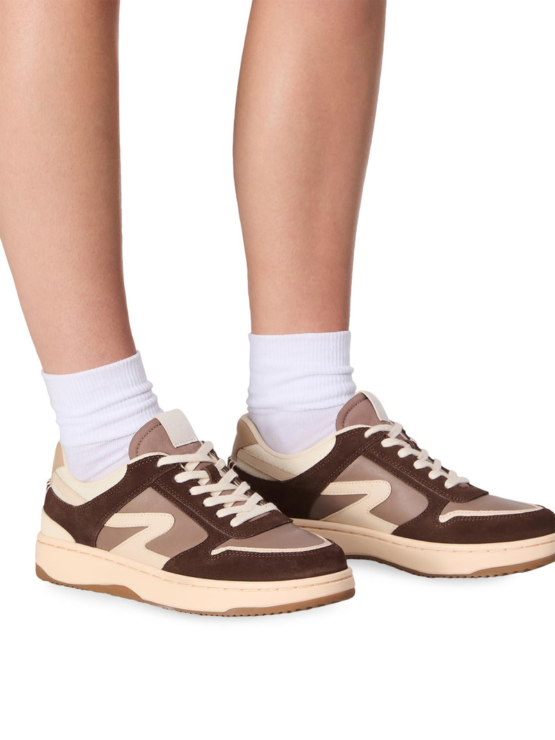 Women's Retro Leather Tennis Sneakers - Mushroom 4