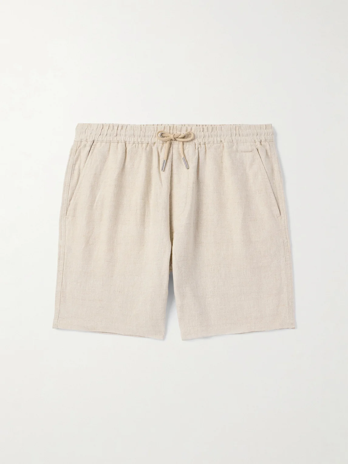 Gregor 1454 Straight-Leg Linen Drawstring Shorts - 1