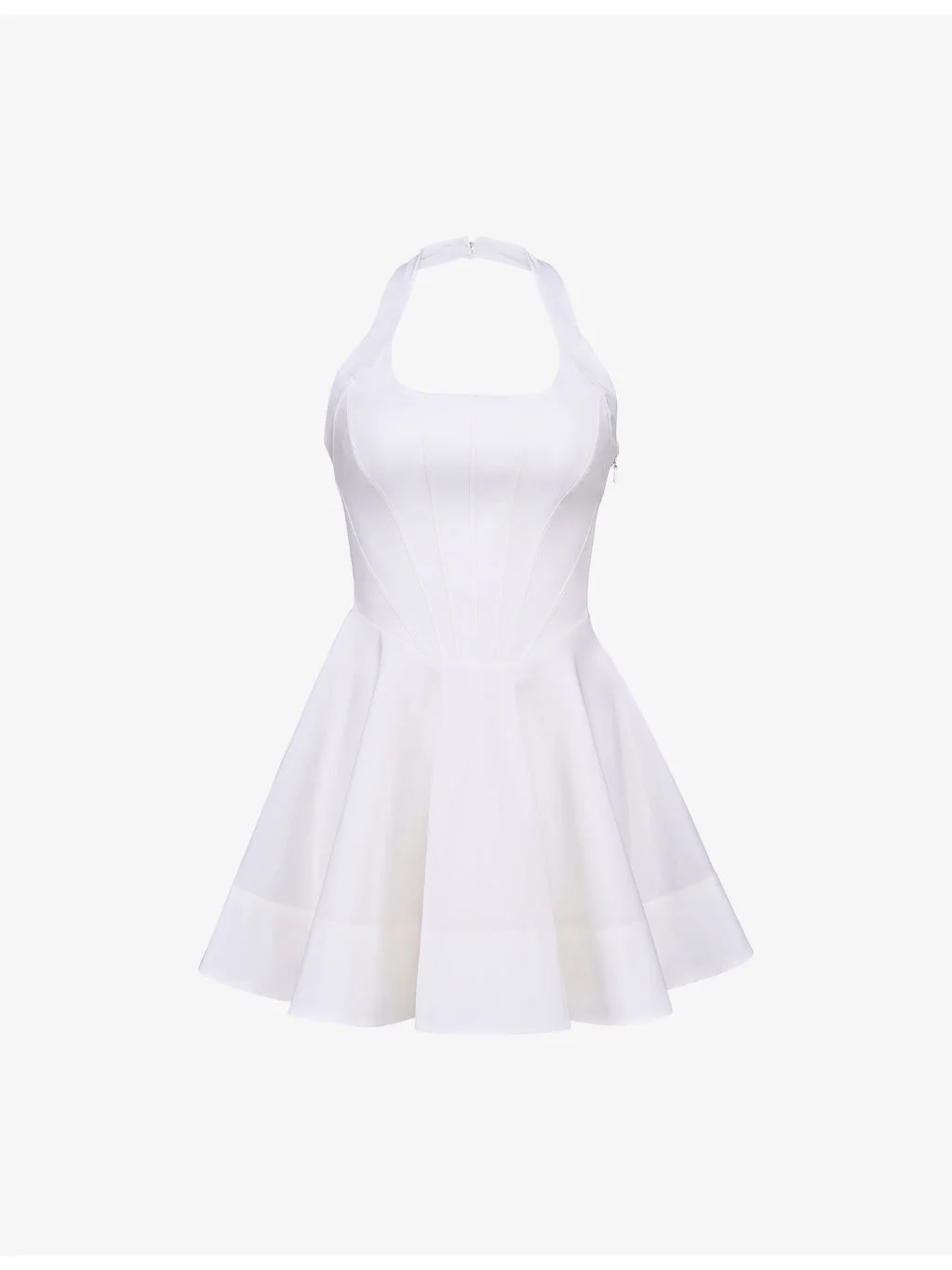 Sasha Halterneck Stretch-Cotton Mini Dress - 1