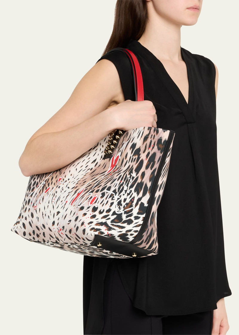 Christian Louboutin Cabata Small Gigi-Print Canvas Tote Bag outlook