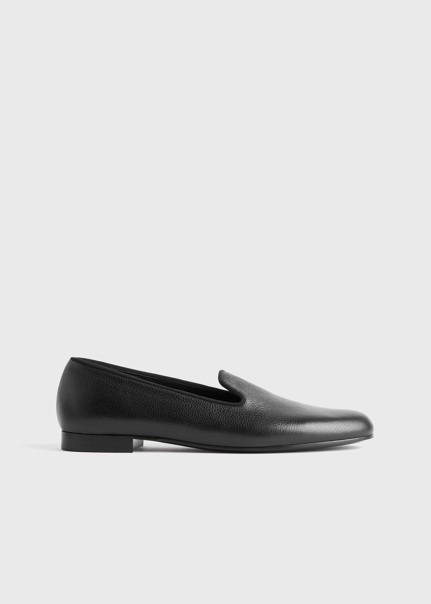 Grained-leather loafers black - 8