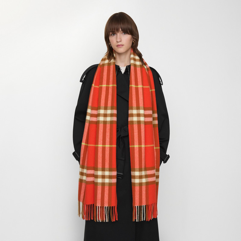 Wide Check Cashmere Scarf 3