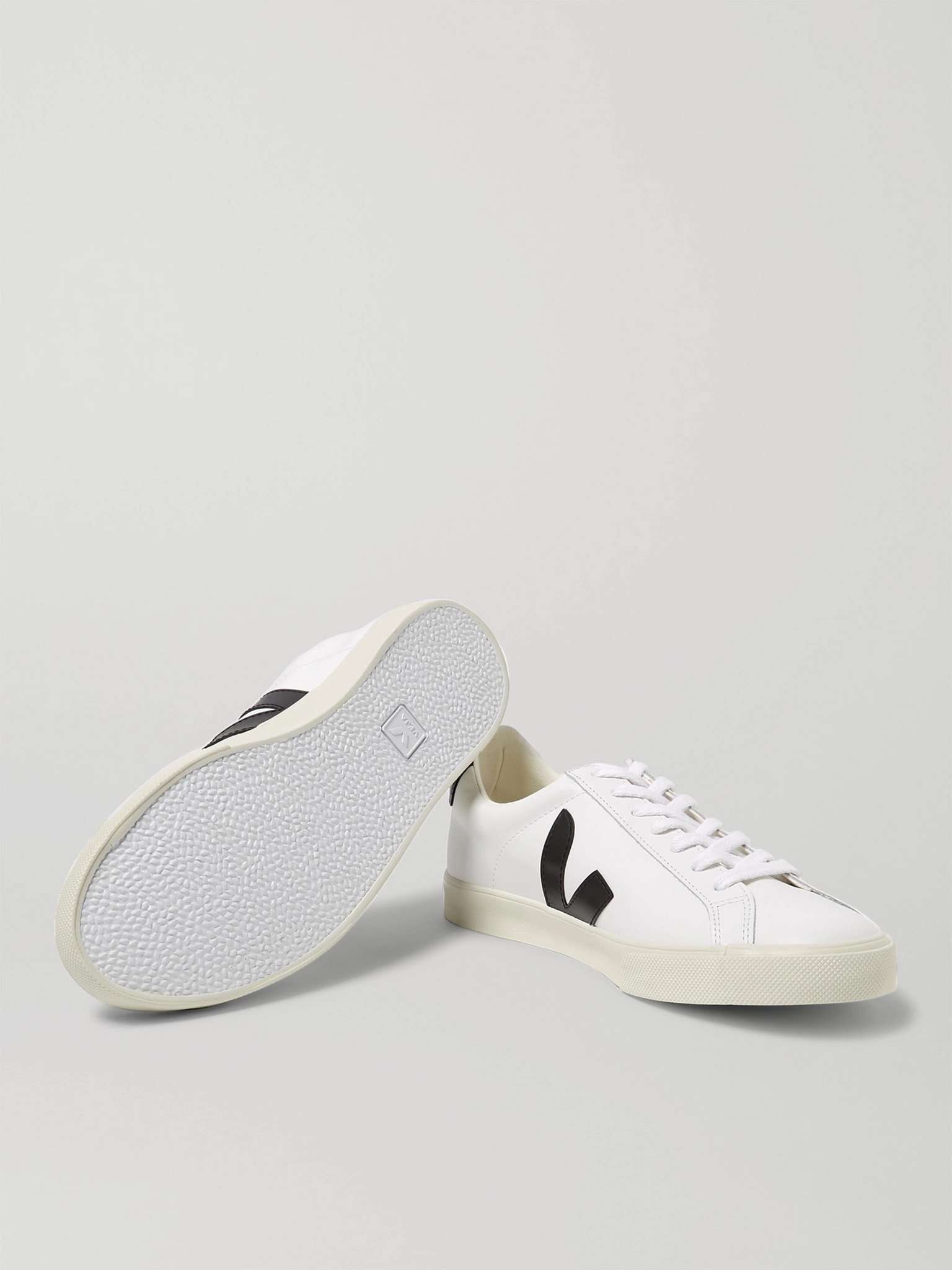 Esplar Rubber-Trimmed Leather Sneakers - 7