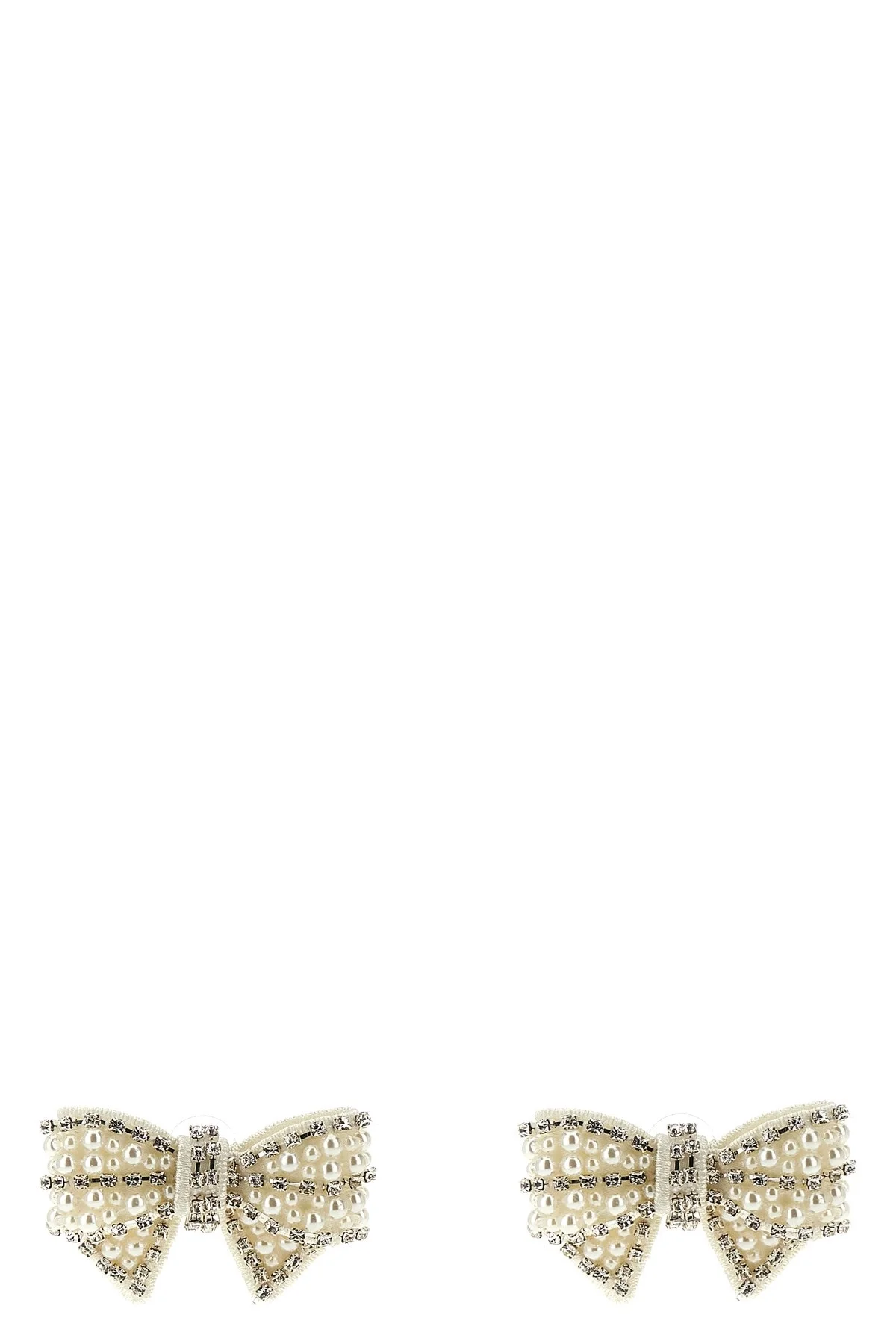 'Pearl Satin Bow' earrings - 1