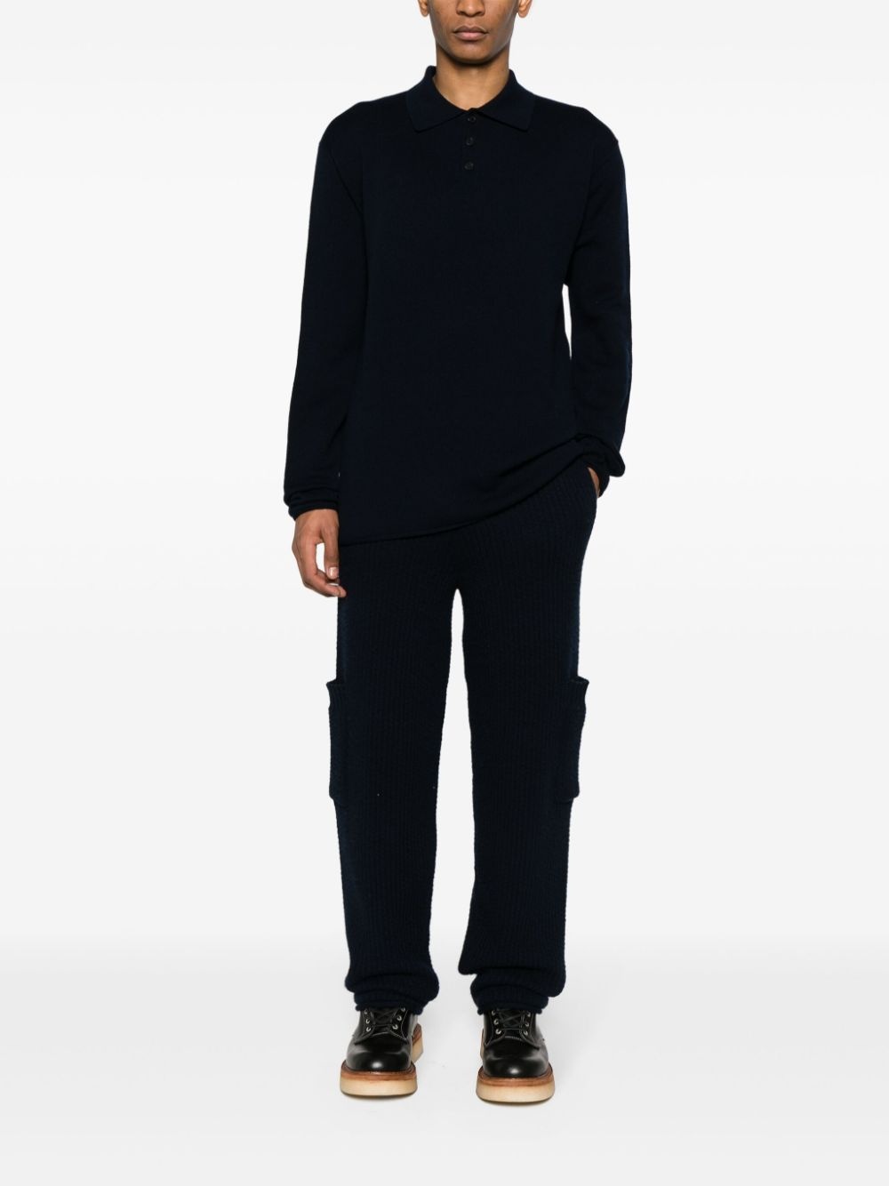 Finest ribbed polo top - 2