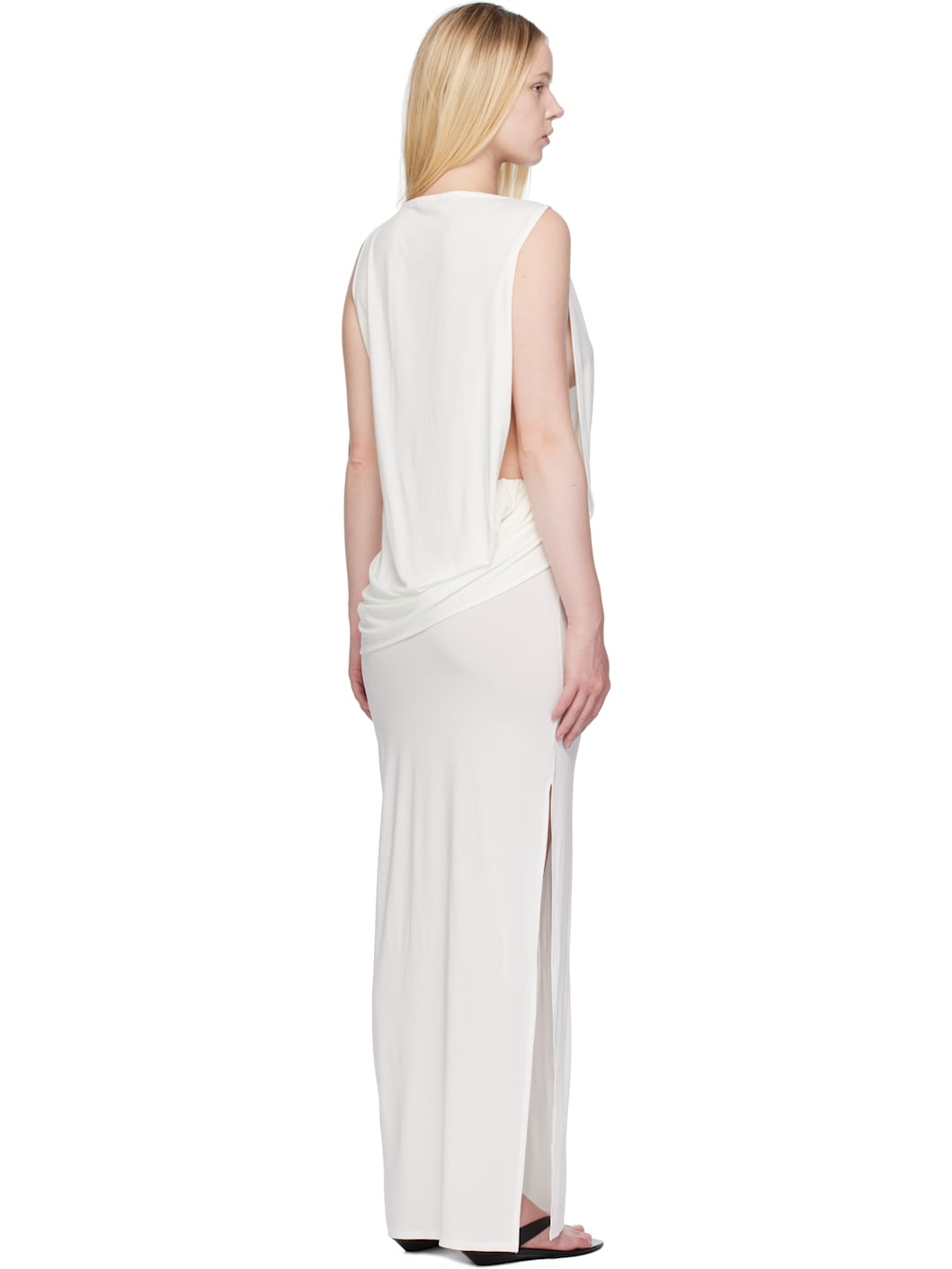 White La Croisière 'The Peplo' Maxi Dress - 3
