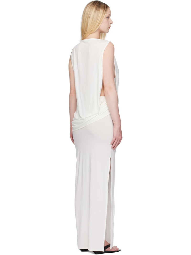 White La Croisière 'The Peplo' Maxi Dress 3