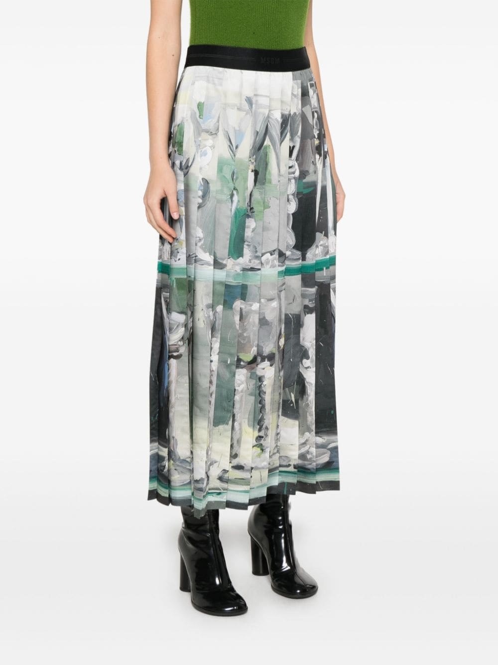 pleated maxi skirt - 3