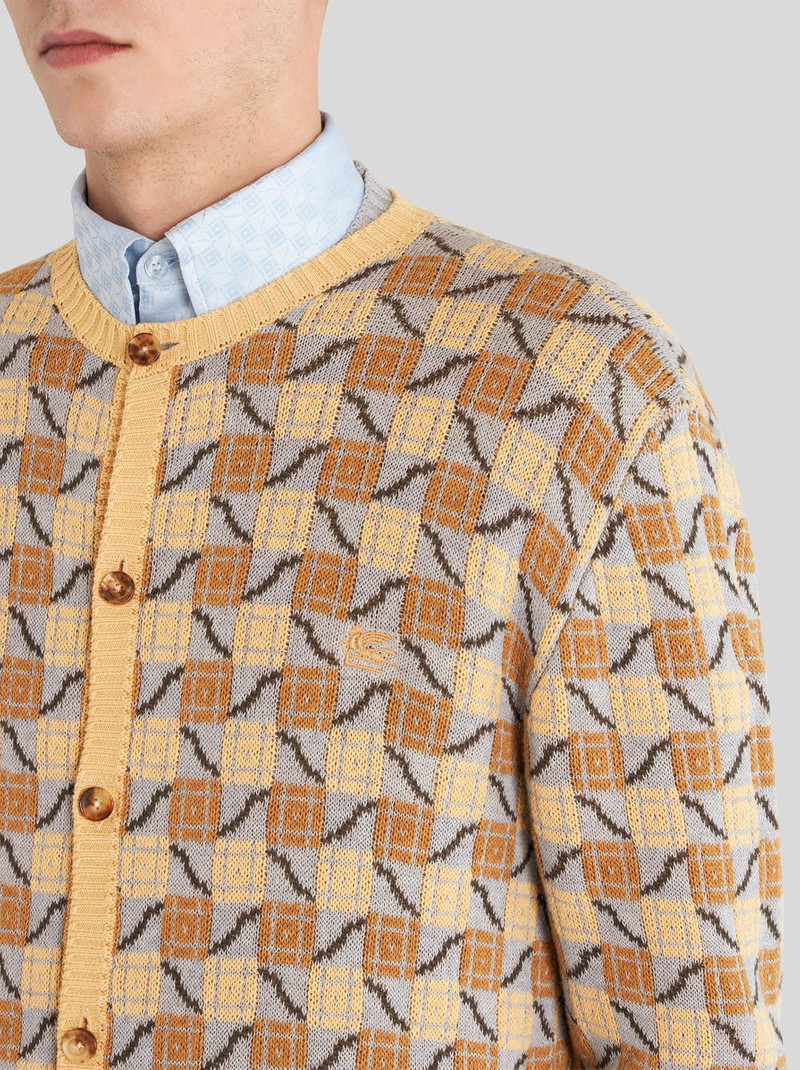 Etro GEOMETRIC PATTERN KNITTED CARDIGAN outlook