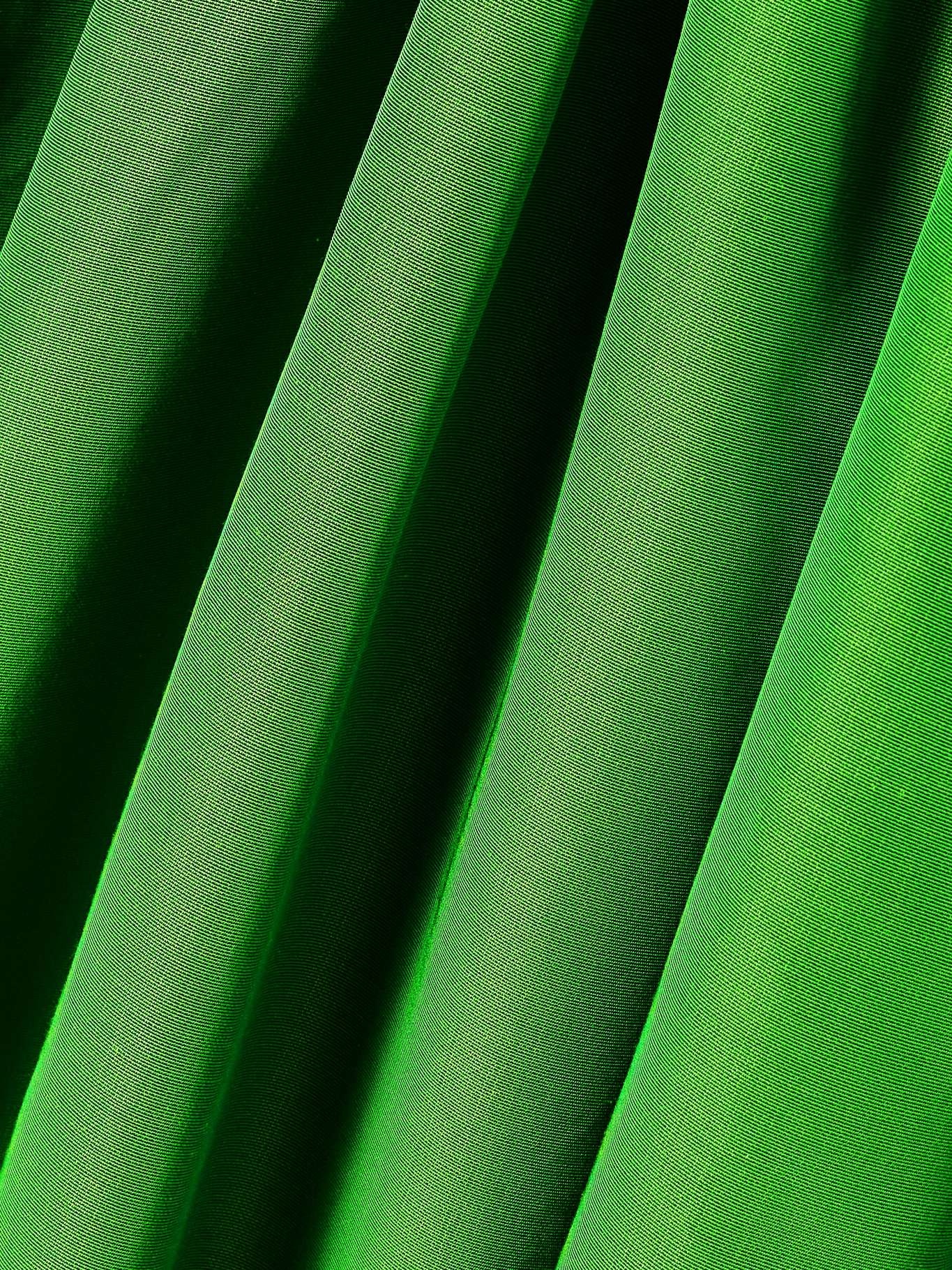 Pleated cotton-blend faille gown Green - 4