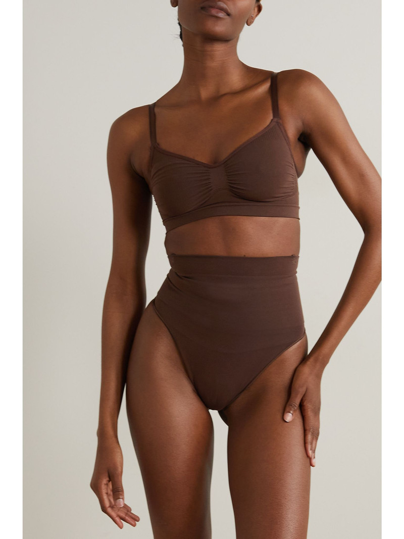 SKIMS Seamless Sculpt Bralette - Cocoa Brown outlook