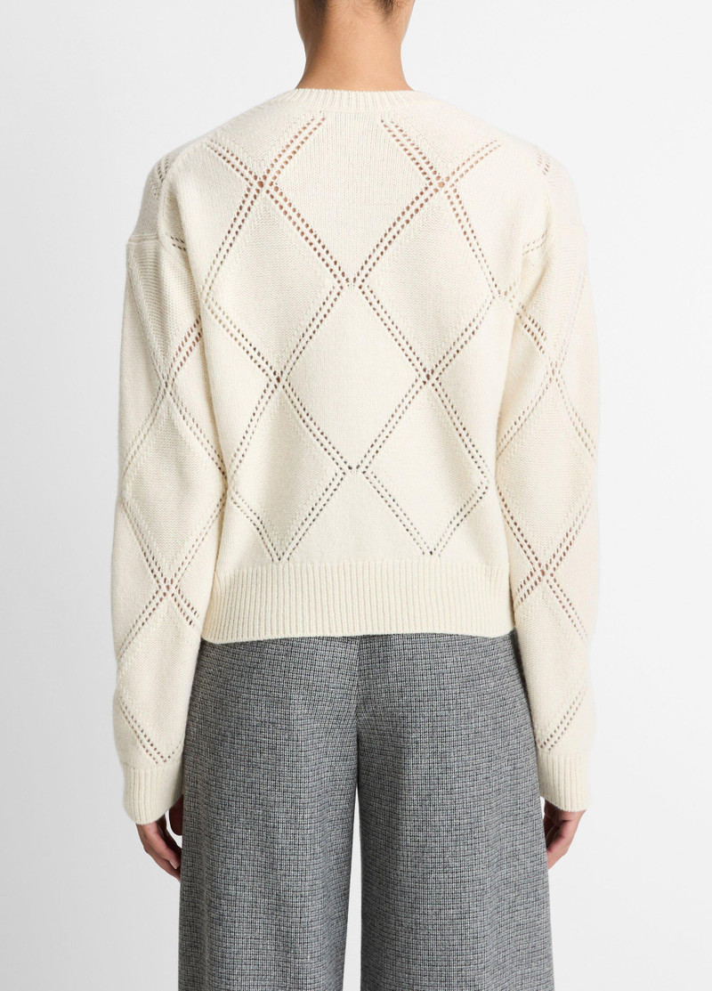 Vince Textured Argyle Italian Wool Sweater outlook