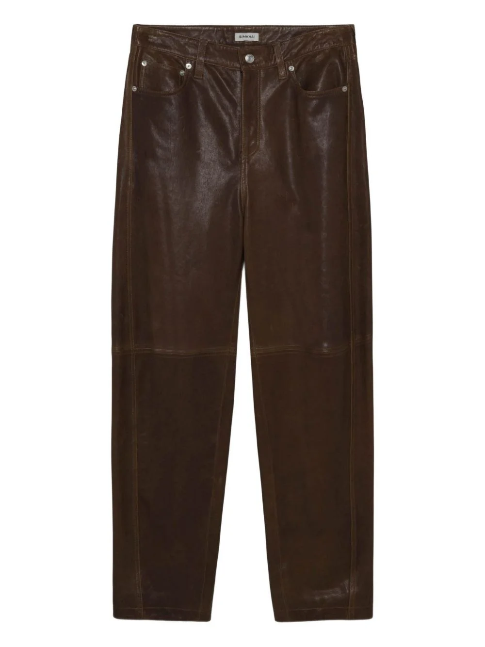 Waldon leather panel trousers - 1