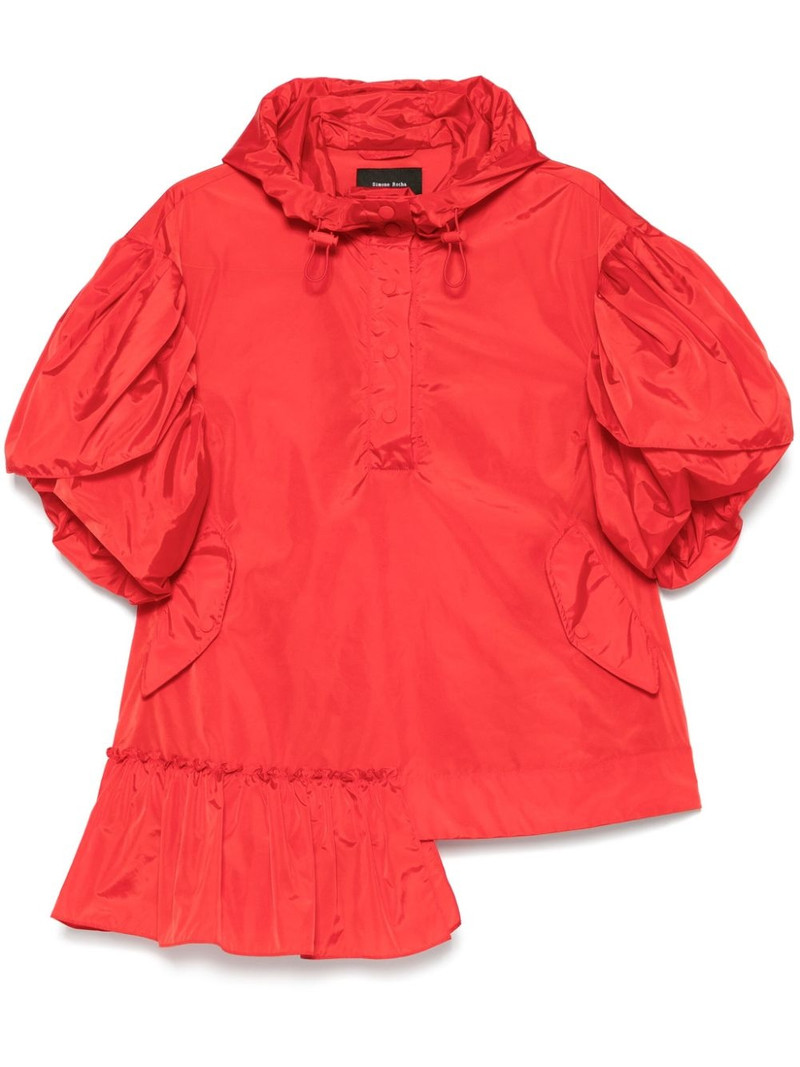 ruffle-detail petal-sleeve 후드 1