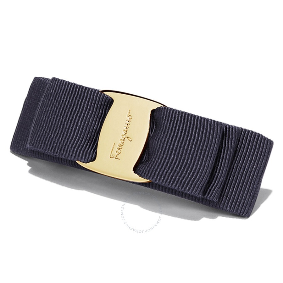 ヘアアクセサリー SALVATORE FERRAGAMO BLACK FABRIC VARA HAIR CLIP Ferragamo Black Fabric Vara Hair Clip | italist