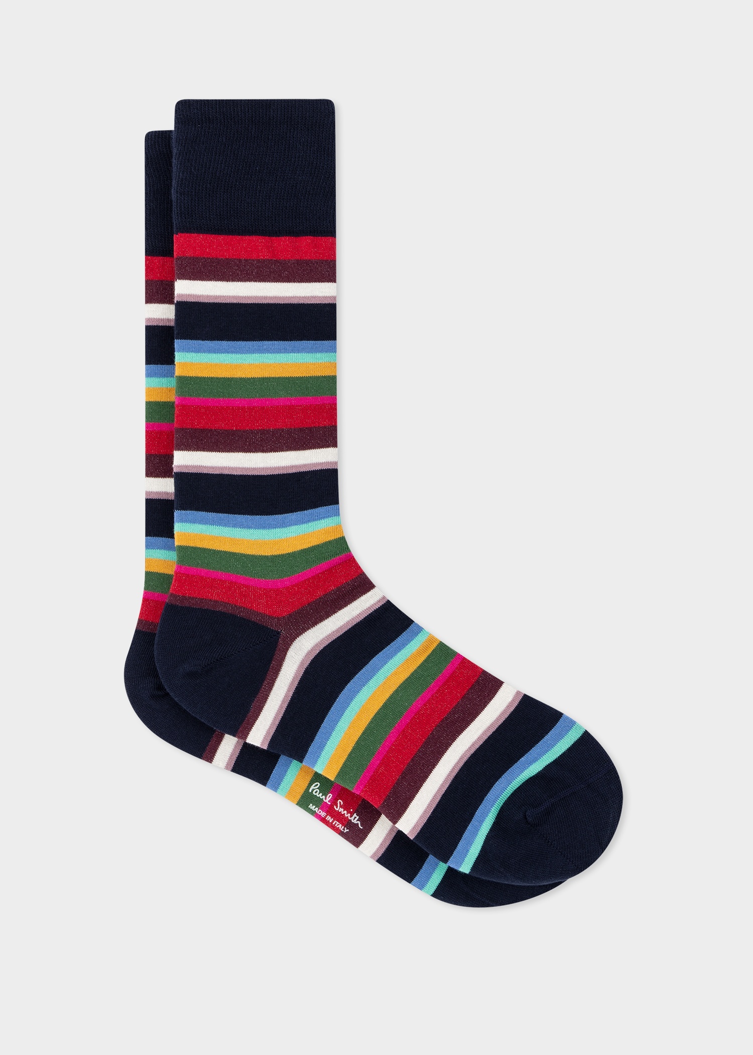 Navy Multi-Stripe Socks - 1