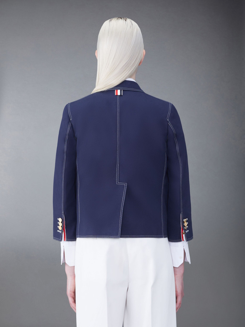 Thom Browne Cotton Canvas Cropped Patch Pocket Sack Jacket outlook