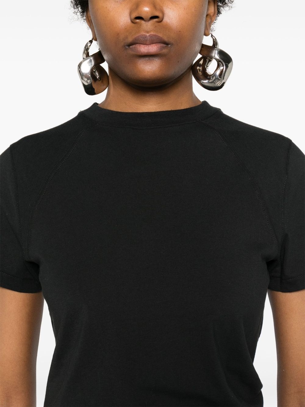 seam-detailed jersey T-shirt - 5