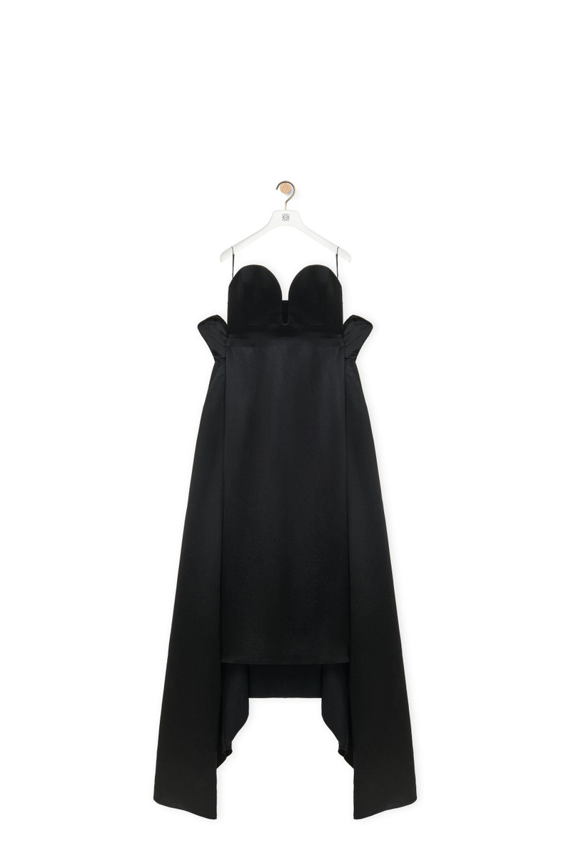 Bustier dress in technical satin - 1