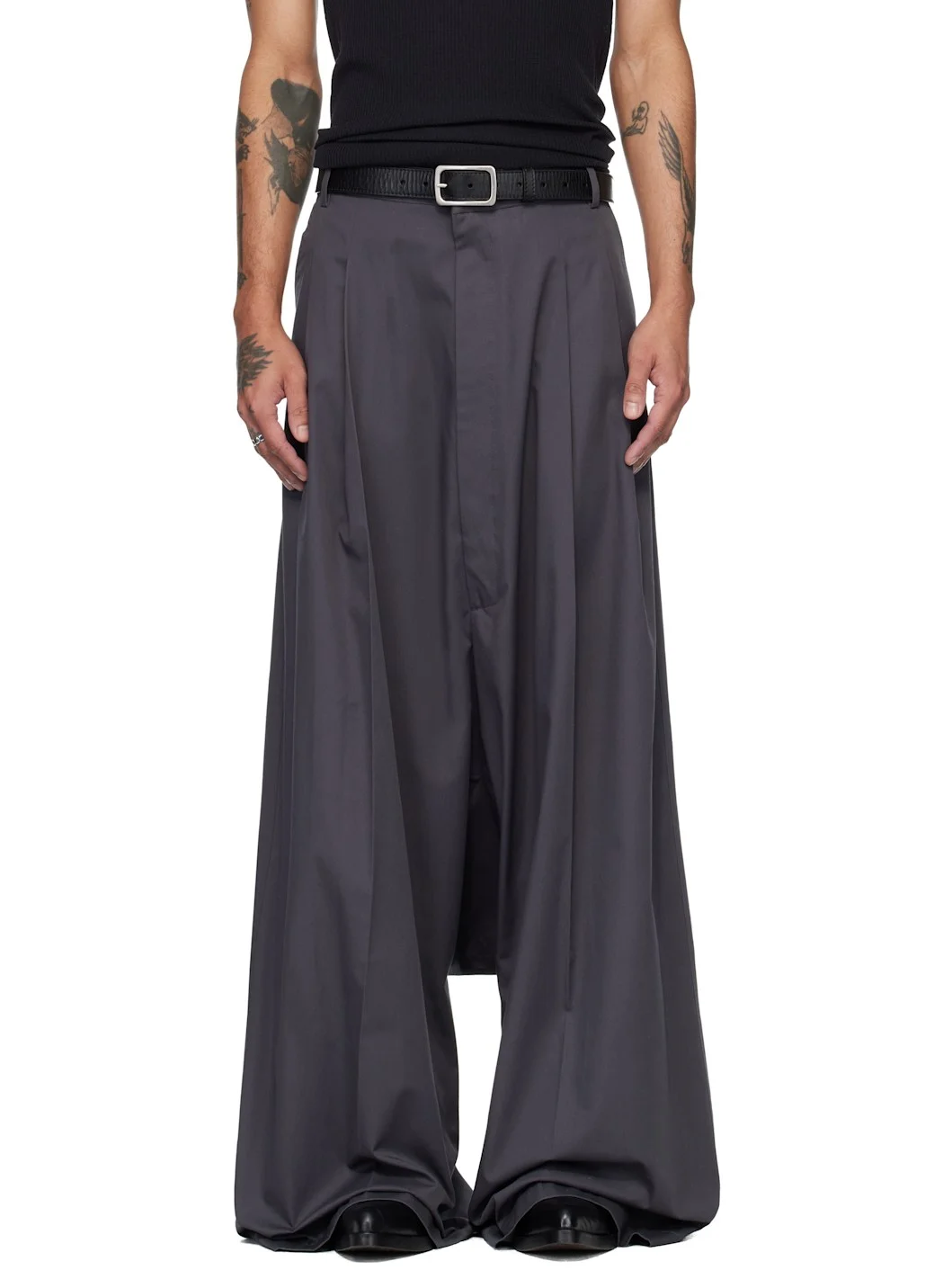 Gray Lowline Trousers - 1