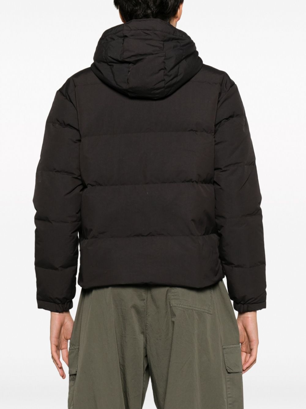 recycled feather-down hooded jacket - 6