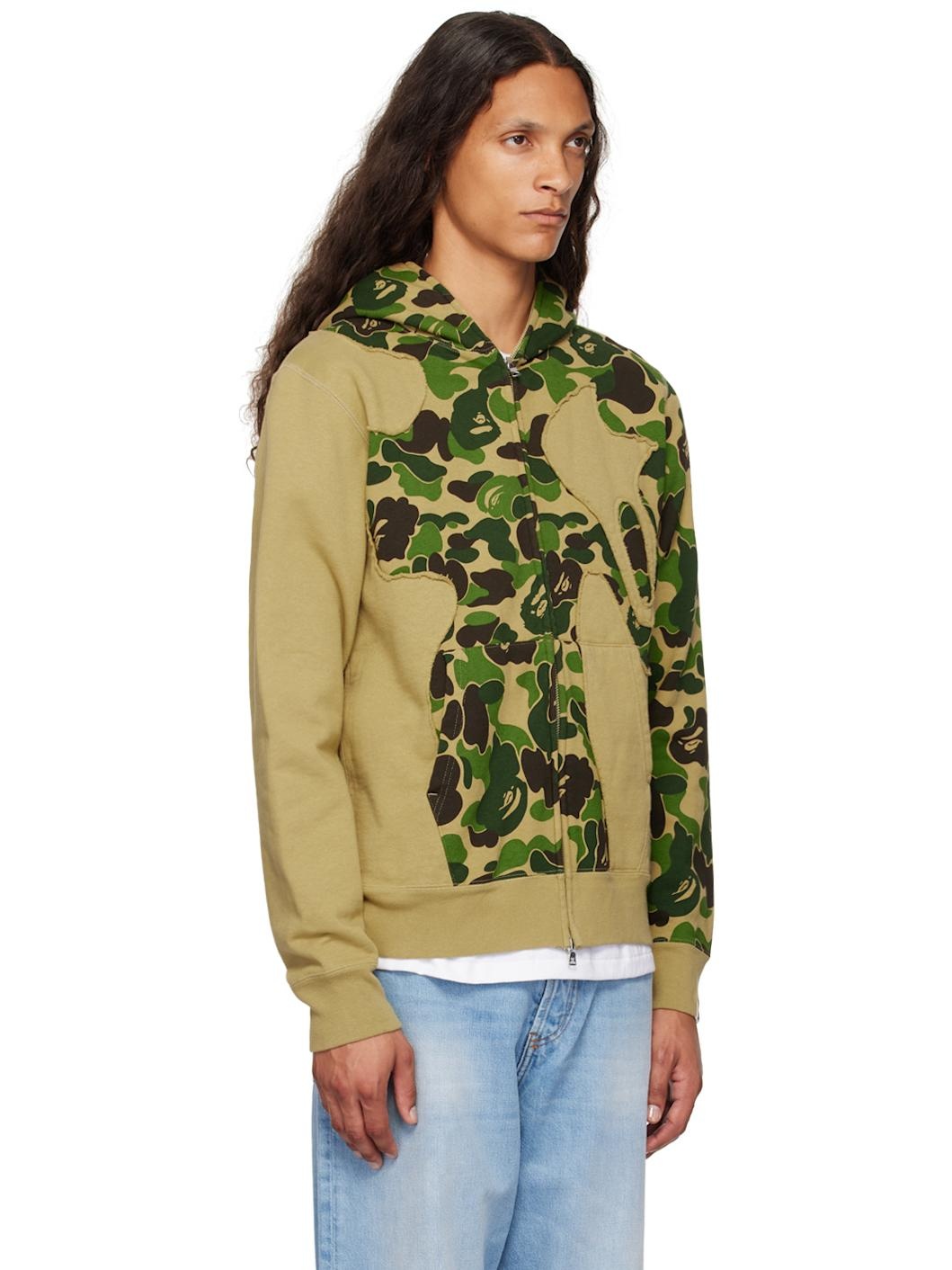 ABC CAMO PATCHWORK RELAXED FIT 生える ZIP HOODIE