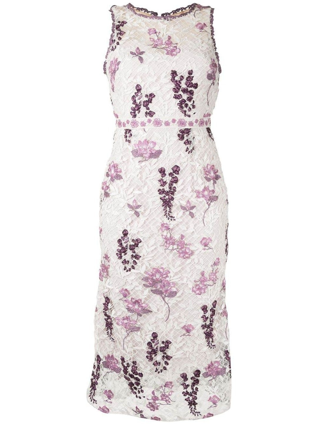 SLEEVELESS FLORAL GUIPURE DRESS - 5