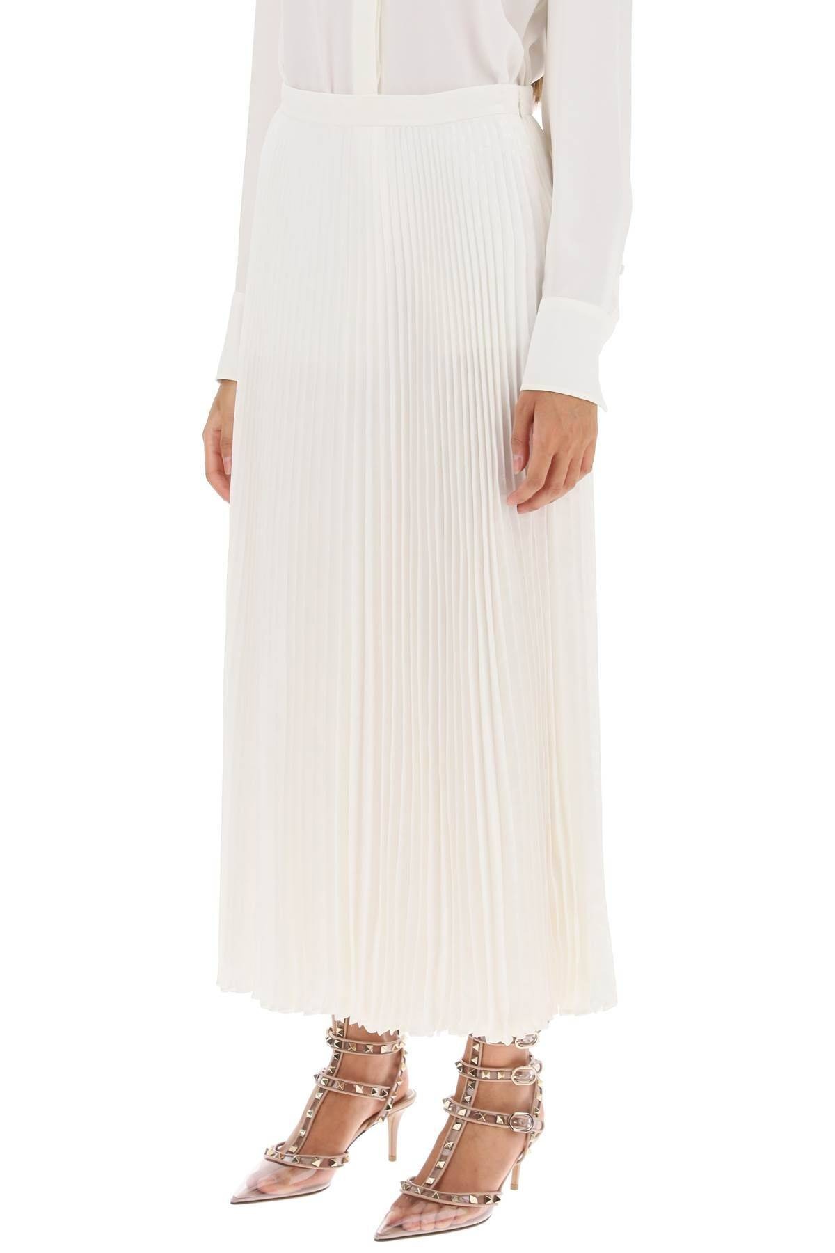 SILK JACQUARD TOILE ICONOGRAPHE PLEATED SKIRT - 5