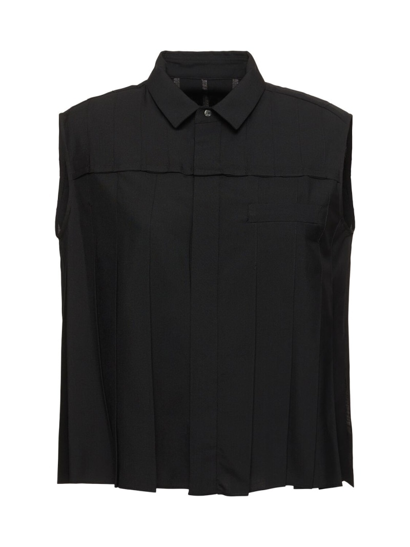 Tailored sleeveless shirt - 1