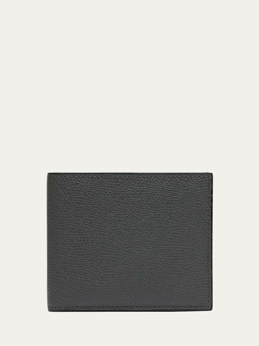 Men's Leather V-Cut Bifold Wallet - 1