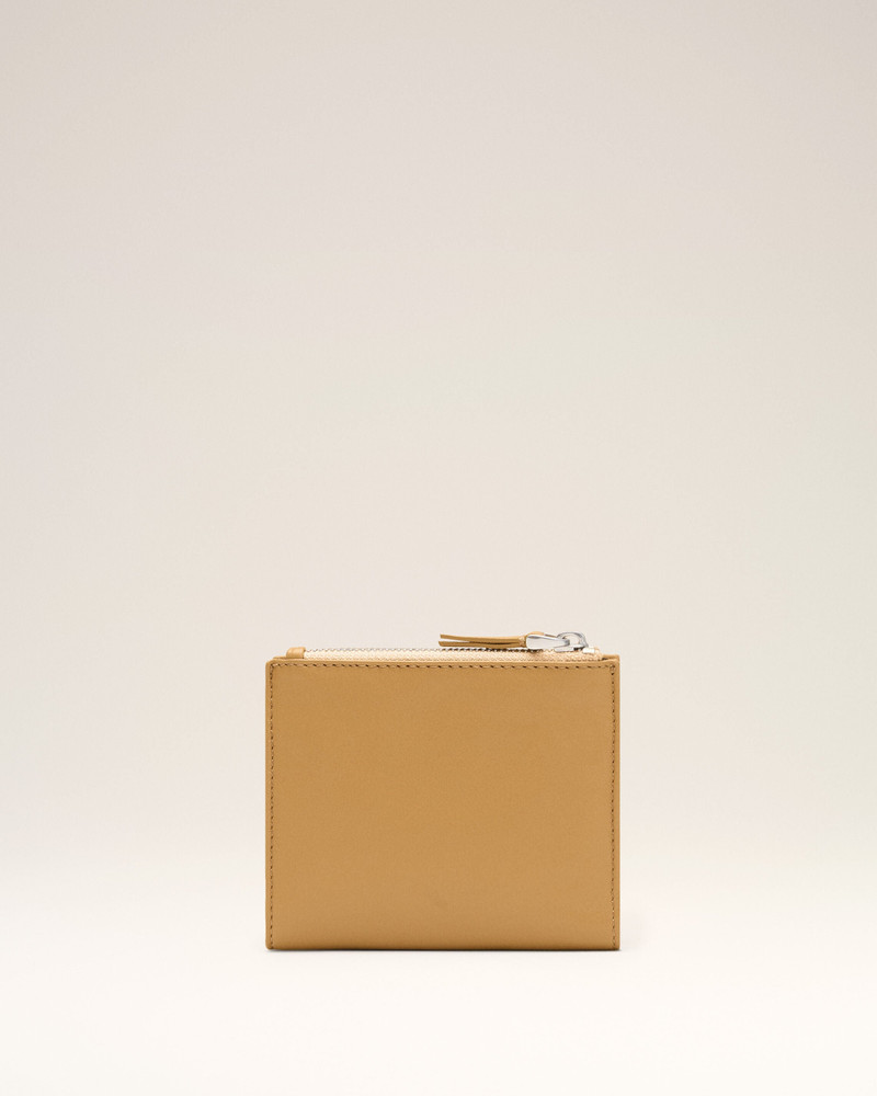 AMI Paris YELLOW COWHIDE LEATHER VOULEZ-VOUS FOLDED WALLET outlook