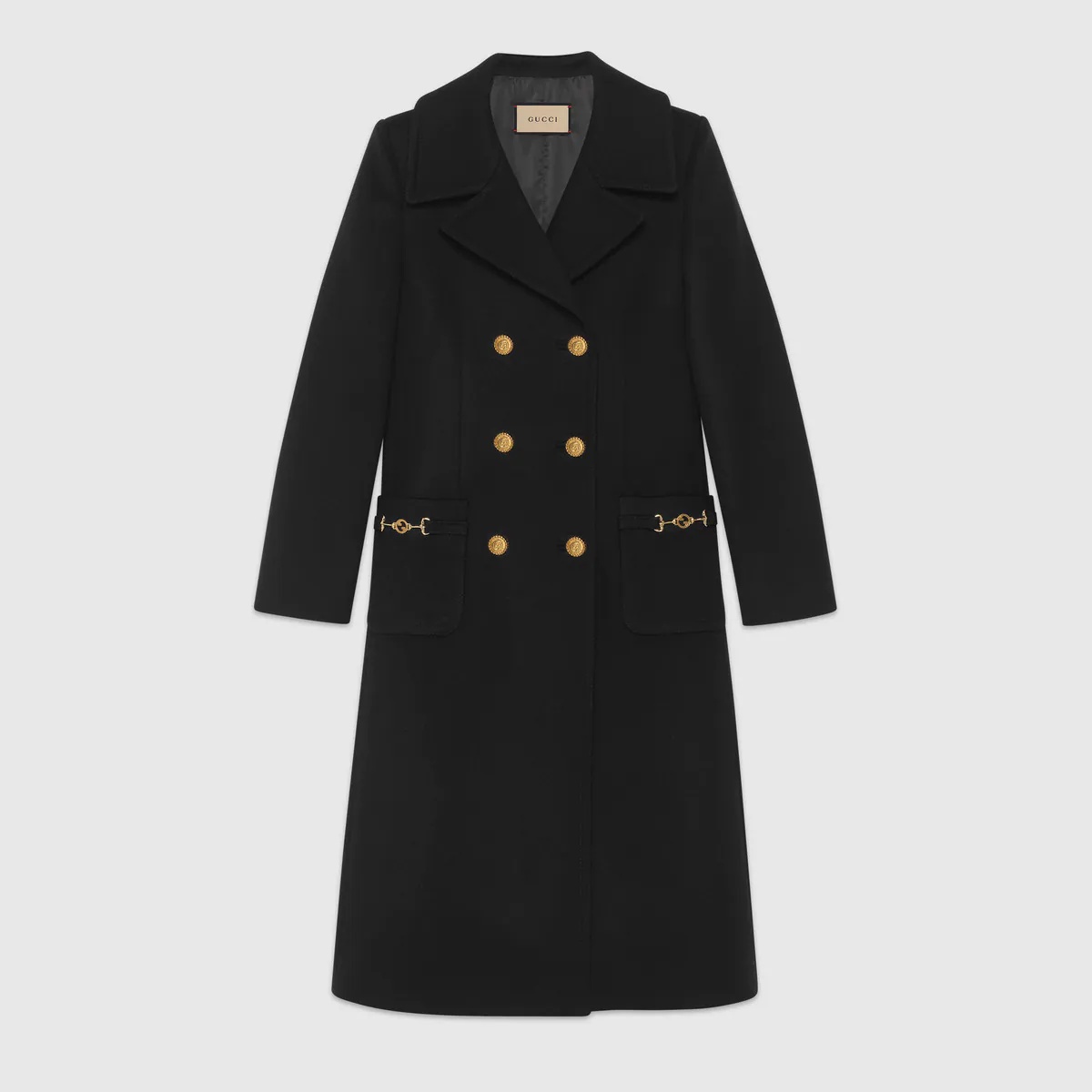 Double-breasted wool coat - 1