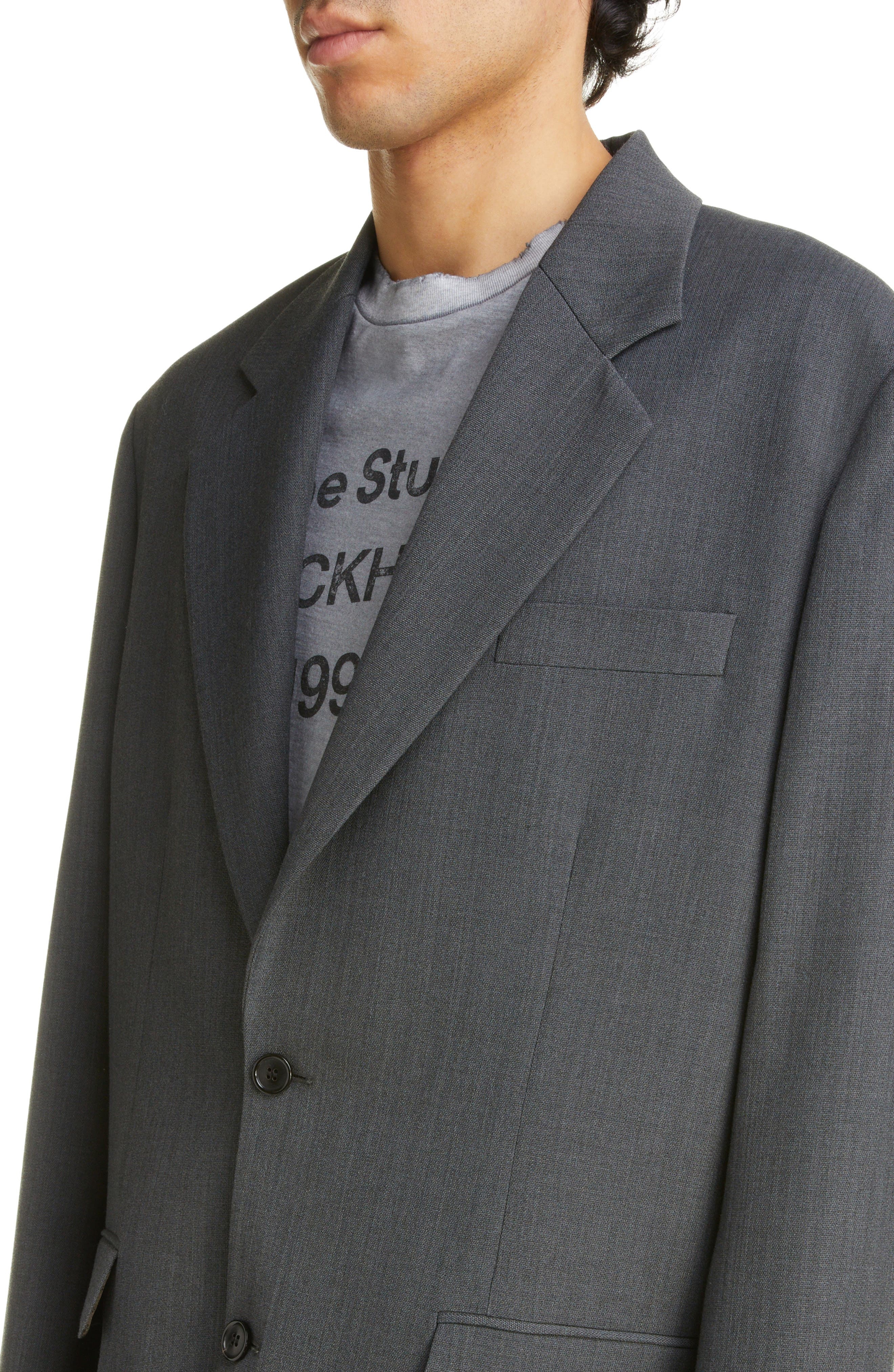 Mélange Oversize Recycled Polyester & Wool Sport Coat - 4