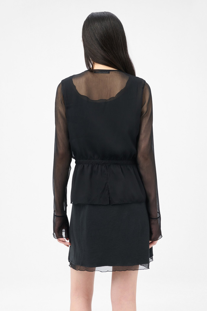 Our Legacy Waist Blouse Crinkle Black Veil Poly 7