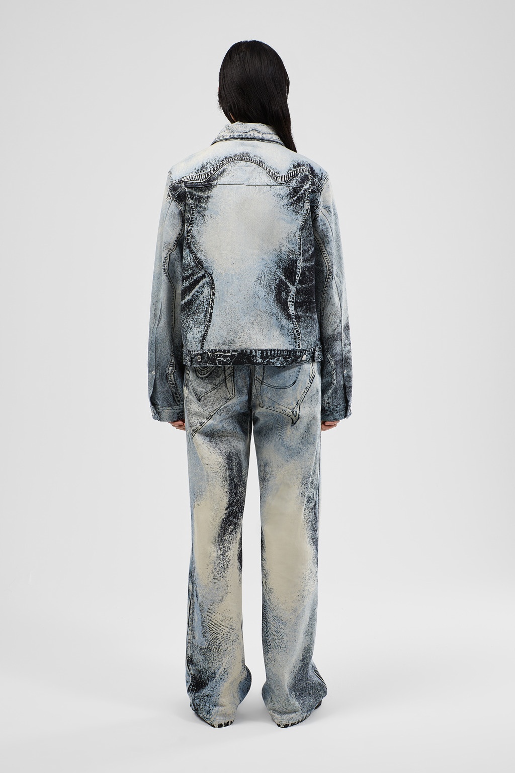 Blue-Black Denim Jacket - 5